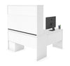 60" L-Shaped Desk with Hutch and Extra Storage in White
