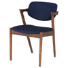 Modern Wood and Navy Fabric Office Chair