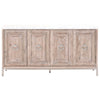 71" Carrera Marble & Natural Gray Credenza with Brushed Stainless Accents