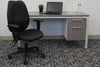 Black High Back Office Chair w/ Waterfall Seat