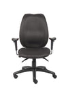Black High Back Office Chair w/ Waterfall Seat