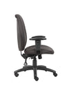 Black High Back Office Chair w/ Waterfall Seat