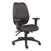 Black High Back Office Chair w/ Waterfall Seat