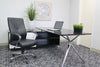 Black Leather Y-Design Office Chair