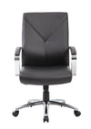 Black Leather Y-Design Office Chair