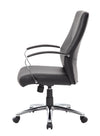 Black Leather Y-Design Office Chair