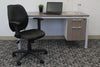 Black Mid-Back Office Chair w/ Waterfall Seat