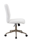 White Fur & Gold Office Chair