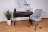 Gray Linen Guest/Office Chair w/ Silver Nail-Head Trim