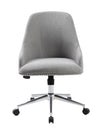 Gray Linen Guest/Office Chair w/ Silver Nail-Head Trim