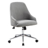 Gray Linen Guest/Office Chair w/ Silver Nail-Head Trim