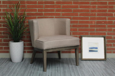 Beige Linen Extra Large Padded Guest Seat
