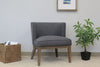 Slate Gray Linen Extra Large Padded Guest Seat