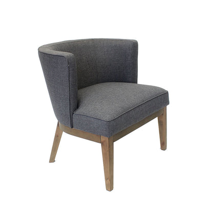 Slate Gray Linen Extra Large Padded Guest Seat