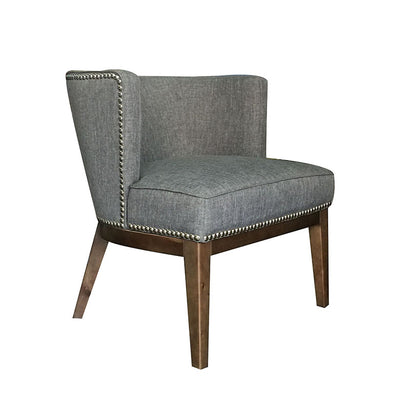 Medium Gray Linen Extra Large Padded Guest Seat