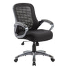 Breathable Black Mesh Medium-Back Office Chair