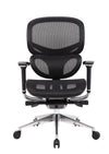 Robust Black Mesh Rolling Office Chair w/ Chrome Base
