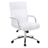 Modern White & Chrome Office Chair
