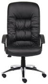 Black Faux Leather Office Chair w/ Chrome Base