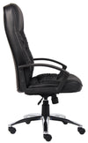 Black Faux Leather Office Chair w/ Chrome Base