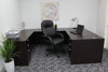 Smooth Black Faux Leather High Back Executive Office Chair