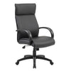 Striking Classic Black Faux Leather Office Chair