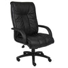 Black Italian Leather Executive Office Chair