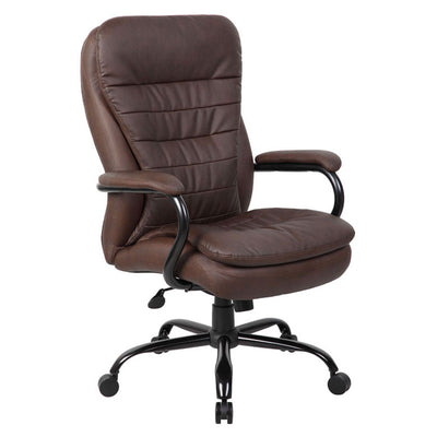 Sturdy Padded Brown Office Chair for Big & Tall