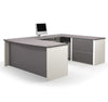 Premium U-shaped Desk in Slate-Sandstone or Bordeaux-Slate