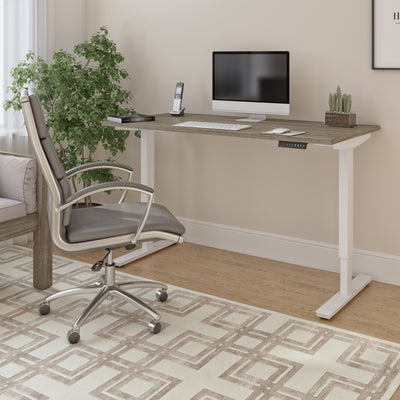 60" Electric Adjustable Desk in Walnut Gray