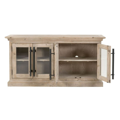 Classic Gray Pine Storage Credenza