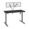 48" Twin Monitor Adjustable Desk in Two-Tone Gray