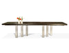Sleek Modern Conference Table in Wenge & Chrome (Extends from 87" to 127")