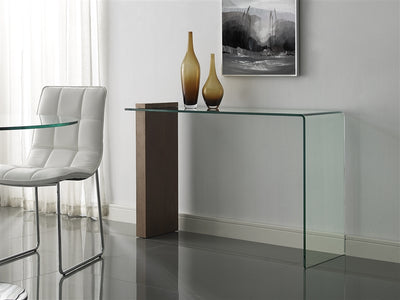 47" Narrow Glass Console Desk