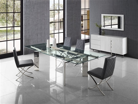 Criss-Cross Dark Gray Eco-Leather Guest or Conference Chair (Set of 2)