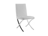 Criss-Cross White Eco-Leather Guest or Conference Chair (Set of 2)