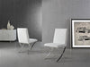 Criss-Cross White Eco-Leather Guest or Conference Chair (Set of 2)