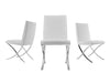 Criss-Cross White Eco-Leather Guest or Conference Chair (Set of 2)