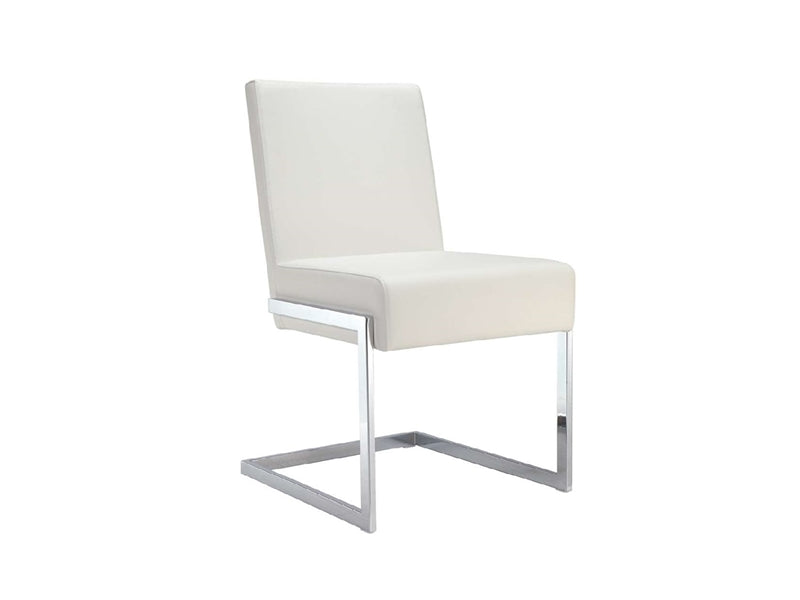 Sleek & Elegant White Eco-Leather Guest or Conference Chair (Set of 2)