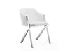 Sophisticated White Eco-Leather Guest or Conference Chair
