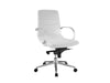 Classic White Eco-Leather Arm Office Chair