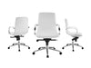 Classic White Eco-Leather Arm Office Chair