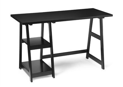 Black 47" Modern Trestle Desk