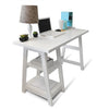 White 47" Modern Trestle Desk