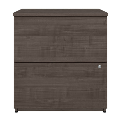 28" 2-Drawer Locking File Cabinet in Gray Maple