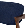 Modern Wood and Navy Fabric Office Chair