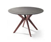 48" Round Meeting Table with Walnut Veneer Base