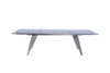 79"-100" Extendable Glass Top Conference Table w/ Stainless Steel