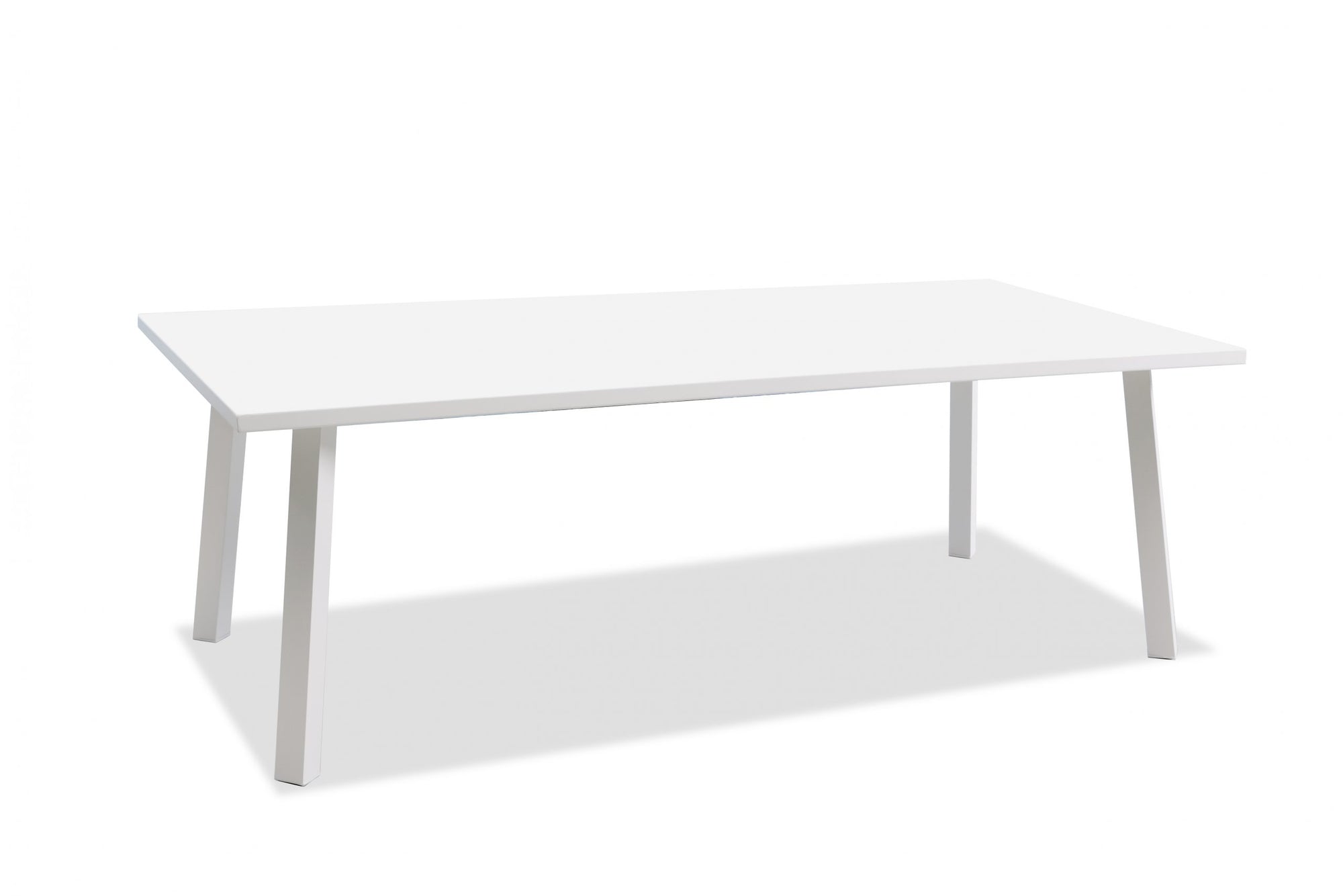 87" White Powder-Coated Aluminum Conference Table
