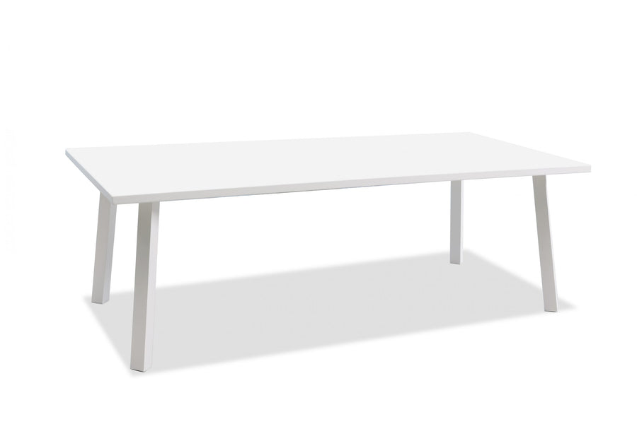 87" White Powder-Coated Aluminum Conference Table